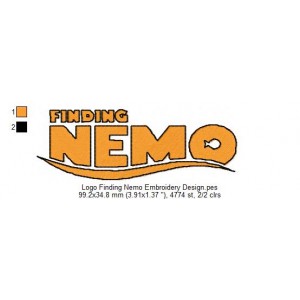 Logo Finding Nemo Embroidery Design